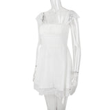 SATIN LACE MINI DRESS