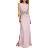 pink sleeveless vest maxi dress