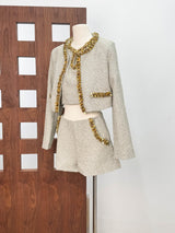 evangeline Sequin Jacket in apricot
