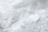 georgia 3d Floral Lace mini Dress in white