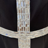beverly rhinestone embellished maxi dress in black