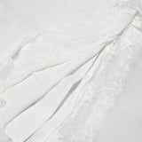 SATIN LACE MINI DRESS
