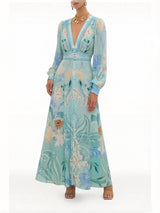 zanna Silk floral V-neck maxi dress
