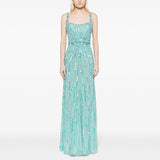 nail bead sequin mesh dress