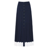 lyuba Two Tone Cropped Sleeveless Cardigan & Knit Skirt
