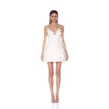 lyuba 3d flower embellished A-line mini dress - white