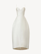 hilary v-neck strapless maxi dress - white
