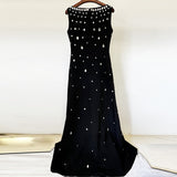 yellow beaded diamond sleeveless vest dress