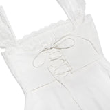 SATIN LACE MINI DRESS