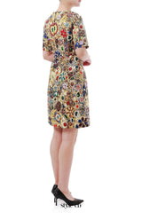 lauren printed rhinestone embellished mini dress