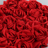 3D FLOWER EMBELLISHED SKIRT IN RED