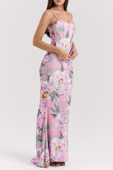 letitia Floral Corset Maxi Dress
