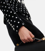 POLKA-DOT EMBELLISHED VELVET BLAZER