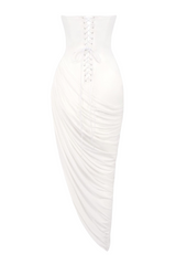 Posie Strapless Ruched Midi Dress