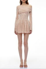 jessica Red V-neck Tiered Ruffle Mini Dress