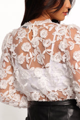 Grayso Top - White