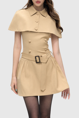 Ryker Buttoned Cape & Mini Dress Set