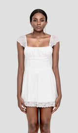 SATIN LACE MINI DRESS