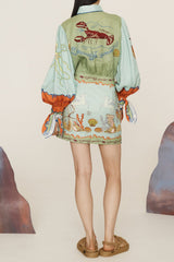 murray pattern print mini shirt dress