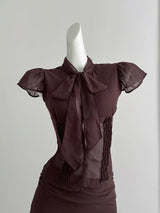 Irène Ruffled Tulle Top & Skirt Set