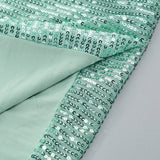 sequin ruched high slit maxi dress in green