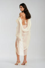 Bada Drape Blouse Two Piece Set