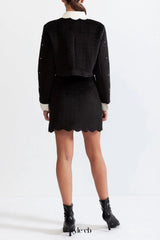 marjorie Velvet jewel co-ord - Black