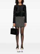 michaelia rhinestones embellished jacket in black