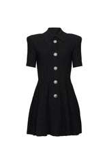 kristin Black Knitted Mini Dress