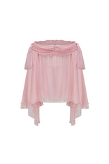 Pink Off Shoulder Mini Dress & Shorts Set