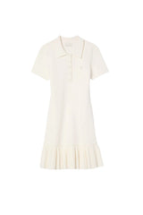penny white Mini knit dress with polo neck
