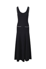 roberta Beaded Maxi Dress in black