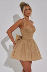 jacqueline Mini Dress - Gold Sparkle