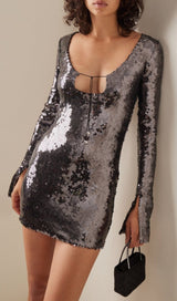 Solaria sequined tulle mini dress styleofcb