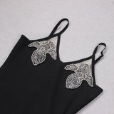 CRYSTAL IRIS EMBROIDERY MINI DRESS IN BLACK styleofcb