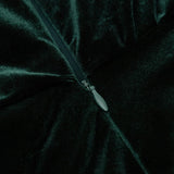 VELVET ONE-LINE SHOULDER HIGH SLIT DRESS IN DARK GREEN styleofcb