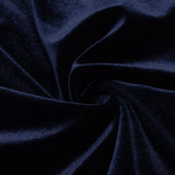 VELVET HOLLOWED OUT V-NECK DRESS IN DARK BLUE styleofcb