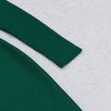 PERSPECTIVE GAUZE FISH BONE DRESS IN DARK GREEN styleofcb