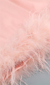 SATIN MATCHING SET MINI DRESS IN PINK DIAMOND styleofcb