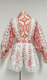 FLORAL PRINTED LONG SLEEVE MIDI DRESS DRESS STYLE OF CB