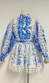 FLORAL PRINTED LONG SLEEVE MIDI DRESS DRESS STYLE OF CB