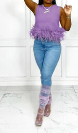 FEATHER TOPS IN LAVENDER Clothing styleofcb