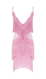 TASSEL LACE MINI DRESS IN PINK Dresses styleofcb