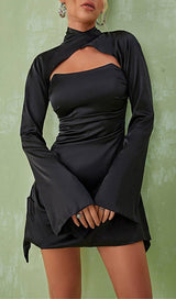 SATIN MINI DRESS IN BLACK Dresses sis label