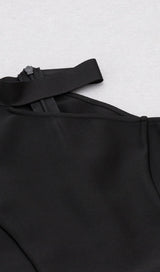 HALTER ONE SHOULDER MIDI DRESS IN BLACK Dresses styleofcb
