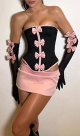 CORSET BOWKNOT TWO PIECE SET Clothing styleofcb