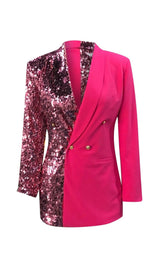 BARBIE POWDER STITCHED SEQUIN MINI DRESS styleofcb