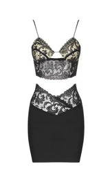 BLACK LACE STRAPPY TWO PIECES Suits styleofcb