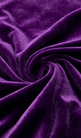 LONG SLEEVES RUCHED MINI DRESS IN PURPLE Dresses styleofcb