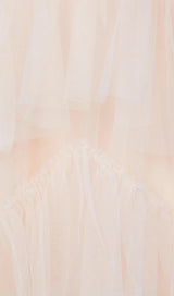 TIERED RUFFLE TULLE EVENING MAXI DRESS Dresses styleofcb